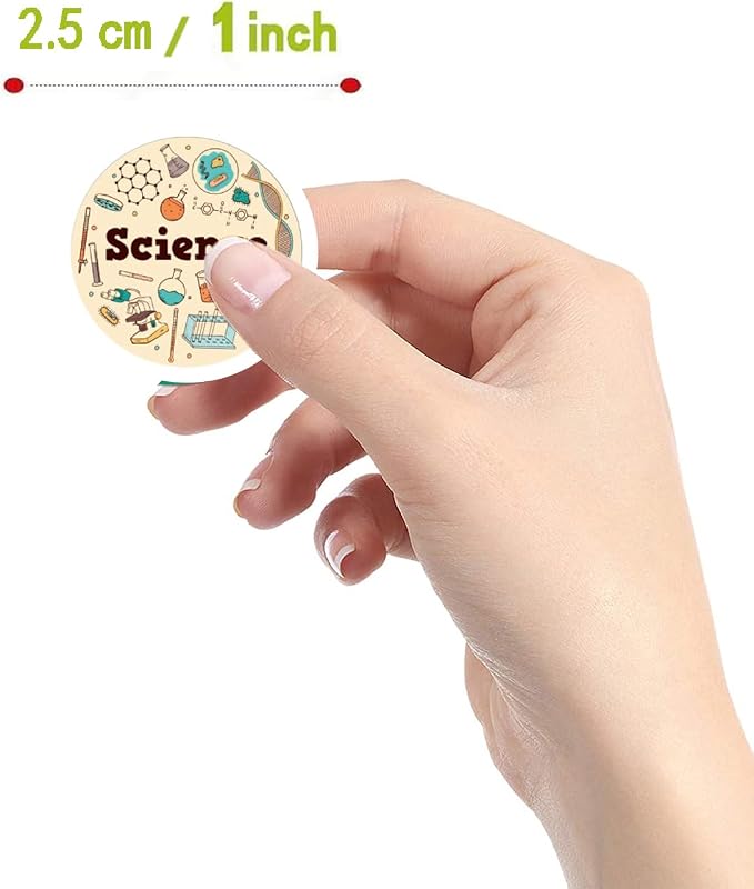 500Pcs Science Stickers, 1 Inch Labels - Image 2