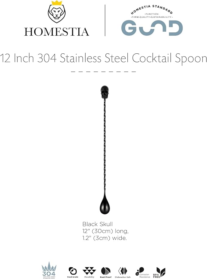 Homestia 12-Inch Stainless Steel Cocktail Spoon - Image 9