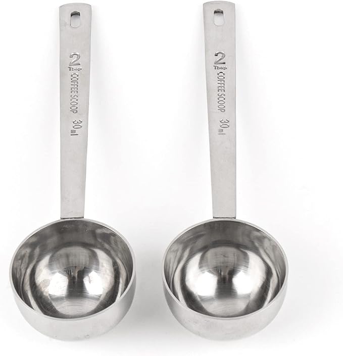 AUEAR, 2 Pack Coffee Measuring Scoop 304 Stainless Steel Spoon Tablespoon by AUEAR