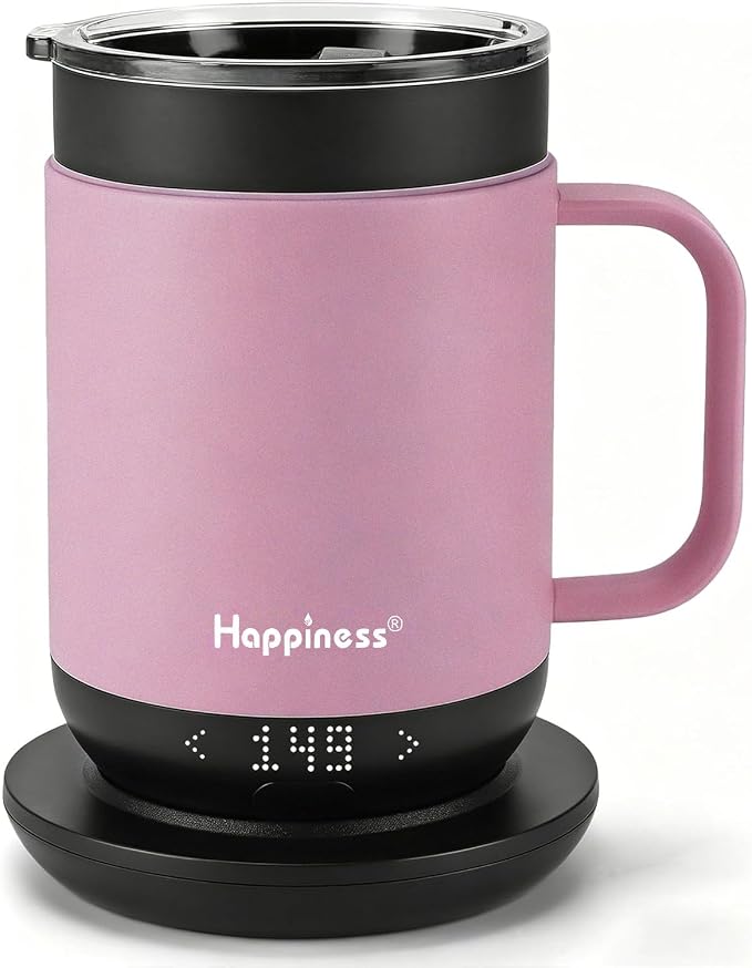 Happiness Smart Heated Coffee Mug, Rechargeable Electric Self Heating by Unknown