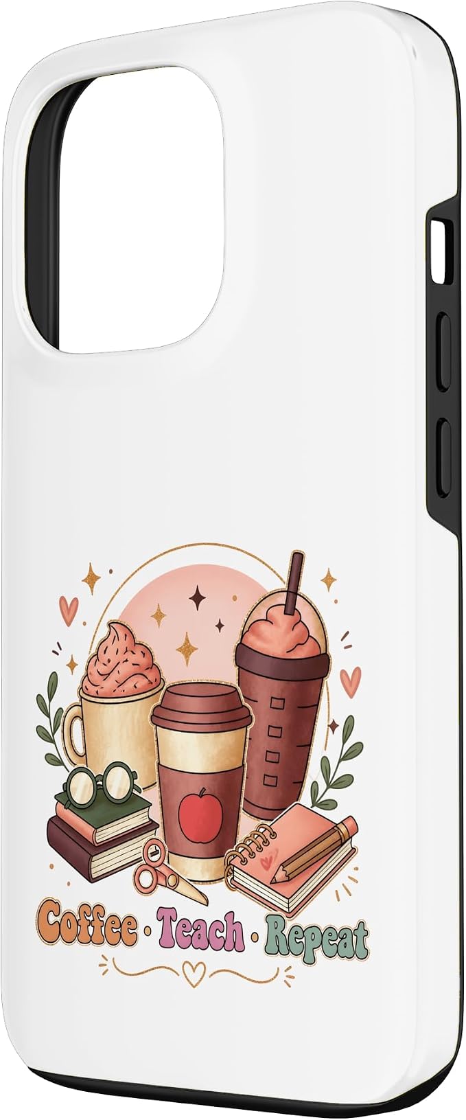 Coffee Teach Repeat Teacher Daily Routine Design Case - Image 2