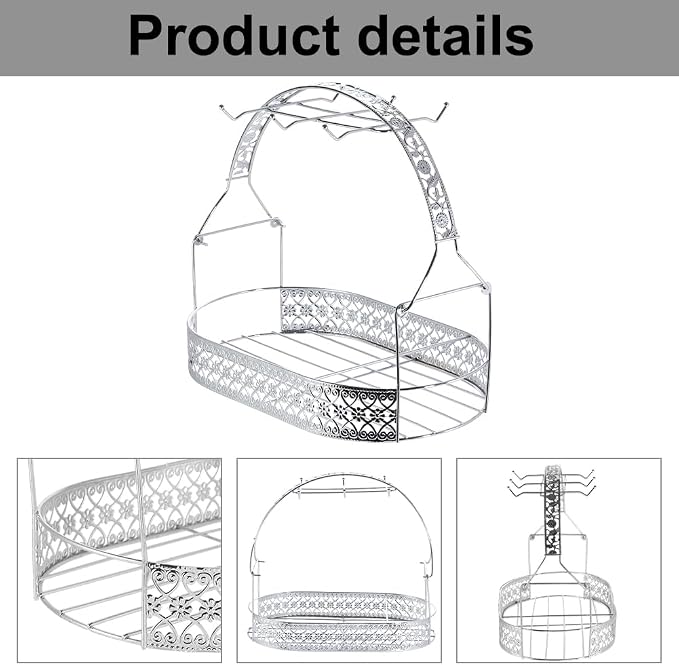Mug Holder Coffee Cup Holder Stand Iron Coffee Cup Storage Basket Dishes - Image 3