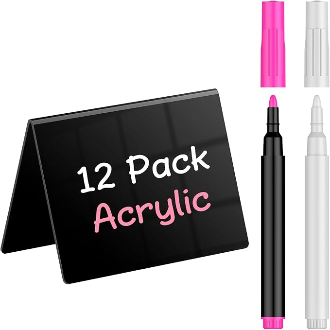 Uniclife 12 Pack Mini Chalkboard Signs by UnicLife