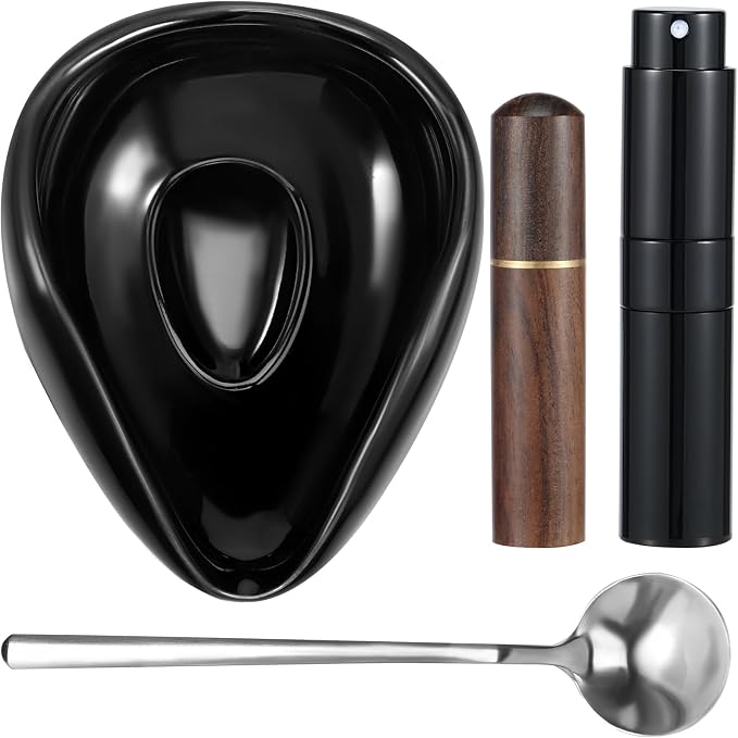 FE Coffee Bean Dosing Cup and 10ml Spray Bottle Set Ceramic Coffee Dosing Tray by Abizarch