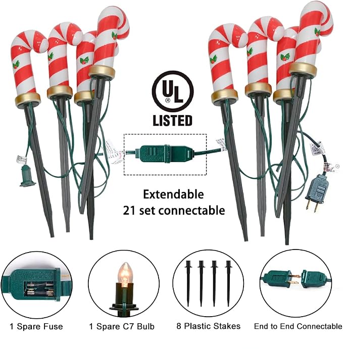 Oviejo C7 Christmas Pathway String Lights, Waterproof String Lights - Image 4