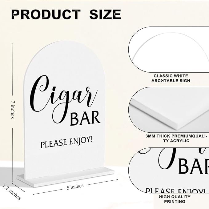 Cigar Bar Sign Wedding Bar Sign Wedding Table Signs - Image 3