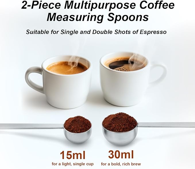 2PCS Coffee Scoop for Ground Coffee Stainless Steel Measuring Spoons Long - Image 3