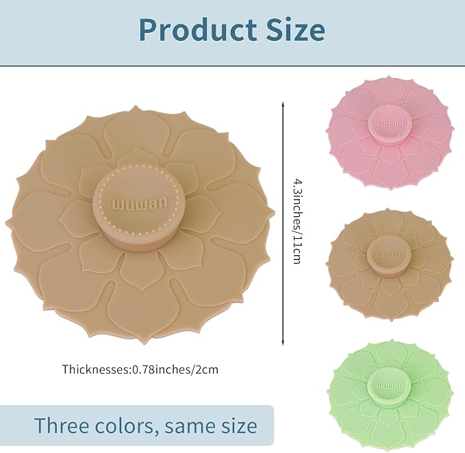 Silicone Cup Covers 4.1 Inch Reusable Silicone Mug and Cup Lids Suction Seal - Image 2