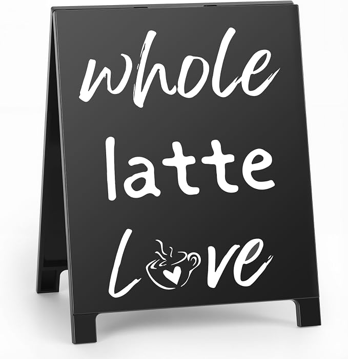 A Whole Latte Love Desk Decor Sign Retro Coffees Shop Table Display by Funnysignsandcozydecorgiftsforyourspacethatspeakyourmind