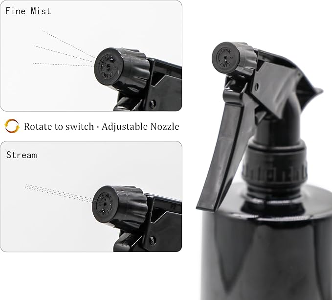 OFFIDIX 360° Water Spray Bottle 2 Pack 16 oz Continuous Plastic Empty Spray - Image 5
