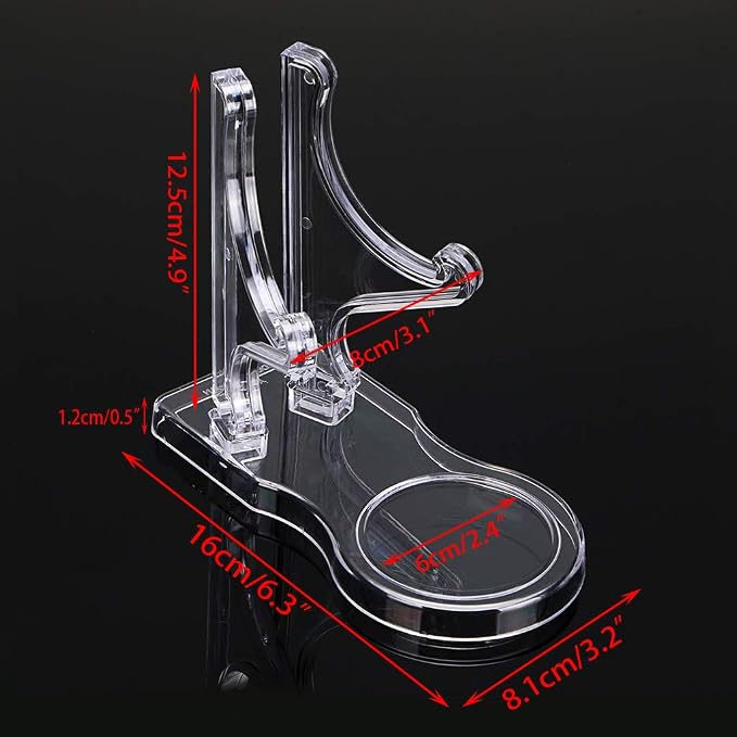 Hipiwe Acrylic Tea Cup Saucer Display Stands Clear Dinnerware Display Easel - Image 5