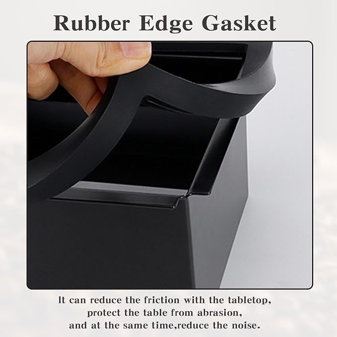 Stainless Steel Espresso Coffee Ground Knock Box Chute, Built-in Desktop Waste - Image 3