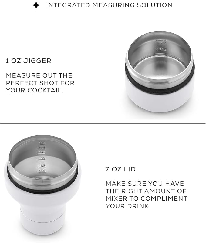 JoyJolt Triple Insulated Cocktail/Protein Shaker Bottle. 20oz Shaker Cup - Image 3