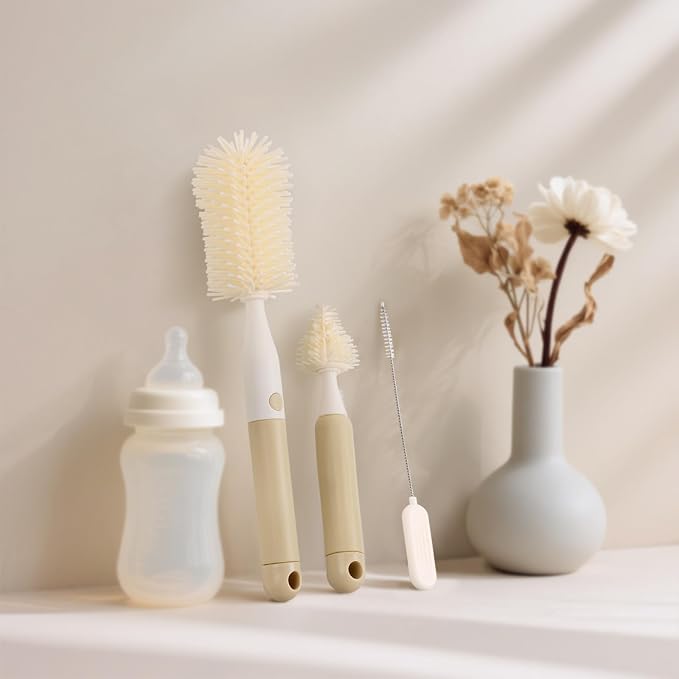 3-Pack Silicone Baby Bottle Brush, Bottle Cleaner, - Image 7