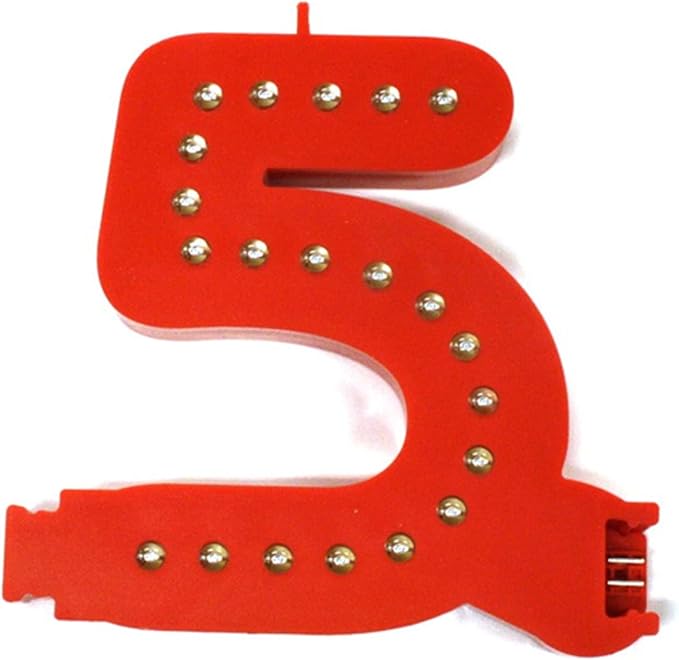 M&T Displays LED Marquee Letter Lights Modular Red Light Up Number Initial by MTDisplays