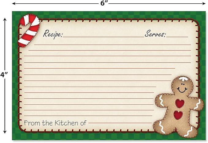Current Gingerbread Man Recipe Cards - Image 2