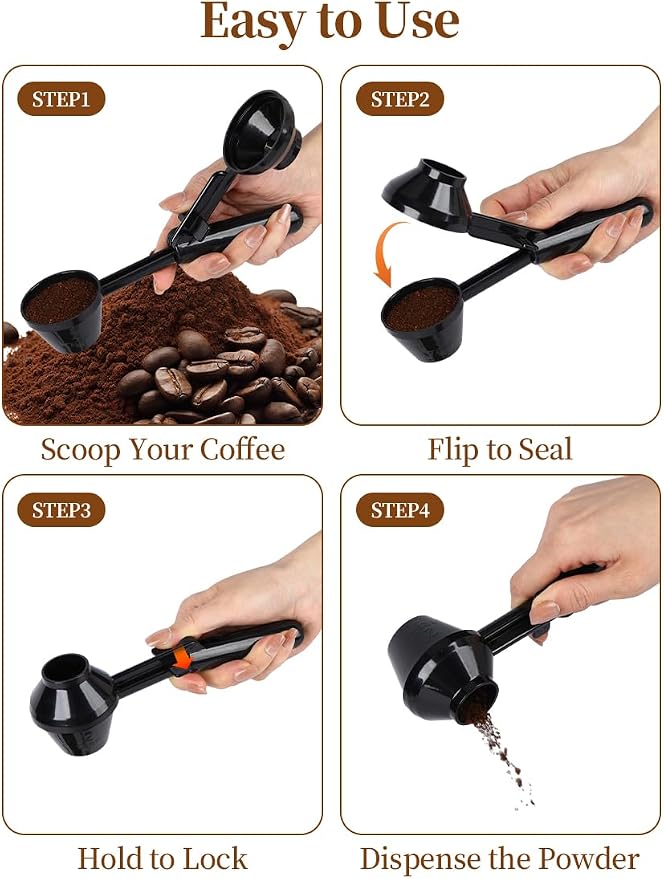 Coffee Scoop & Funnel for Ground Coffee Reusable K Cup Refiller, Barista - Image 4