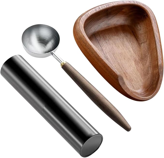 Brewing Dosing Cup, Coffee Tray Set, Wooden Fixture - Image 9