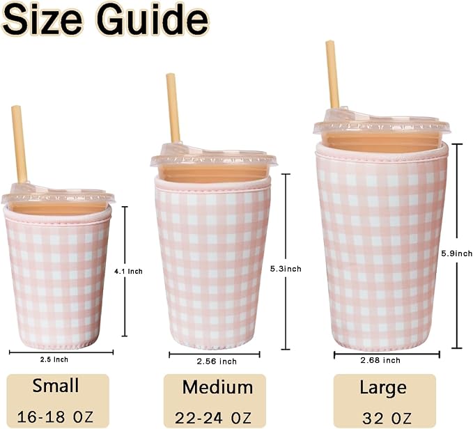 Reusable Insulated Sleeve for Iced Coffee Cup, Beverage Holder for Iced Coffee - Image 5