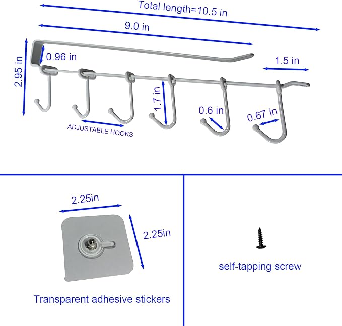 Adjustable Under Cabinet Coffee Mug Holder - Image 3