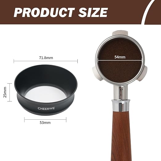 54mm Magnetic Espresso Dosing Funnel, Aluminum Coffee Ring - Image 2