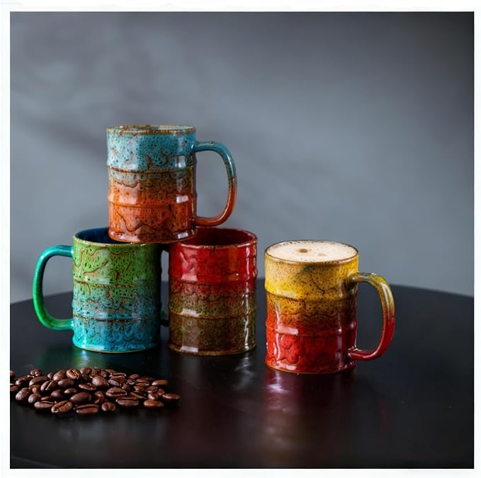 Coffee Mugs Set of 4, 12 Oz Coffee Cups Ceramic by LGQ