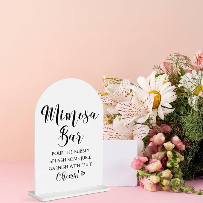 Mimosa Bar Sign Bridal Shower Signs Wedding Bar Sign - Image 6