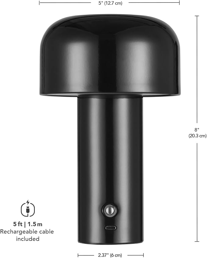 Globe Electric 60000118 8" 1.5W LED Integrated Outdoor Table Lamp, Plug-in - Image 5