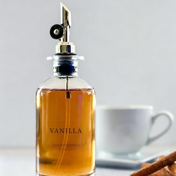 36PCS Transparent Coffee Syrup Labels Stickers, Minimalist Clear Waterproof - Image 6