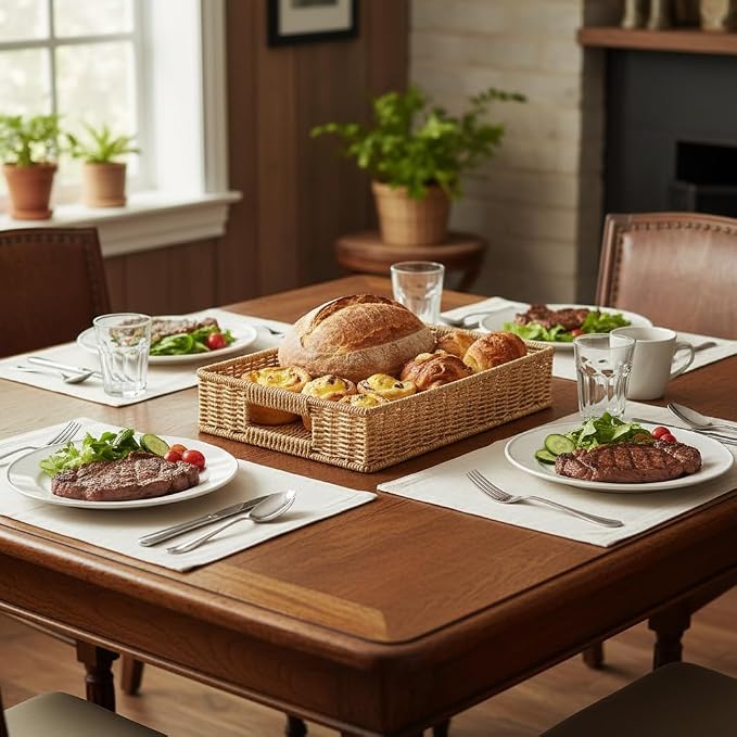 2pcs Woven Baskets Serving Trays - Image 9