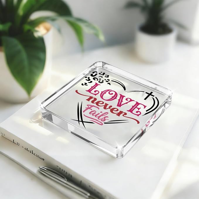 Christian Gifts for Women Desk Decor, Boho Inspirational Religious Acrylic Sign - Image 3