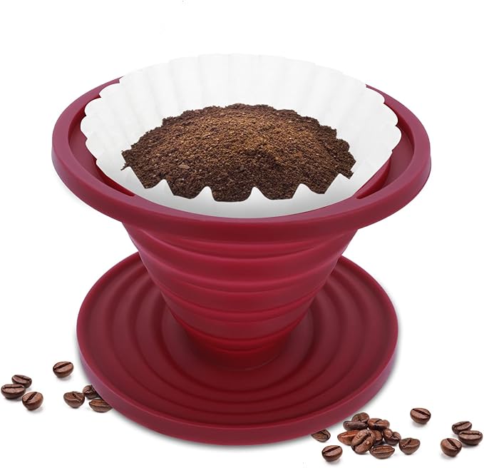 Prasacco Pour Over Coffee Dripper Foldable Travel Pour Over Coffee Maker | by Prasacco