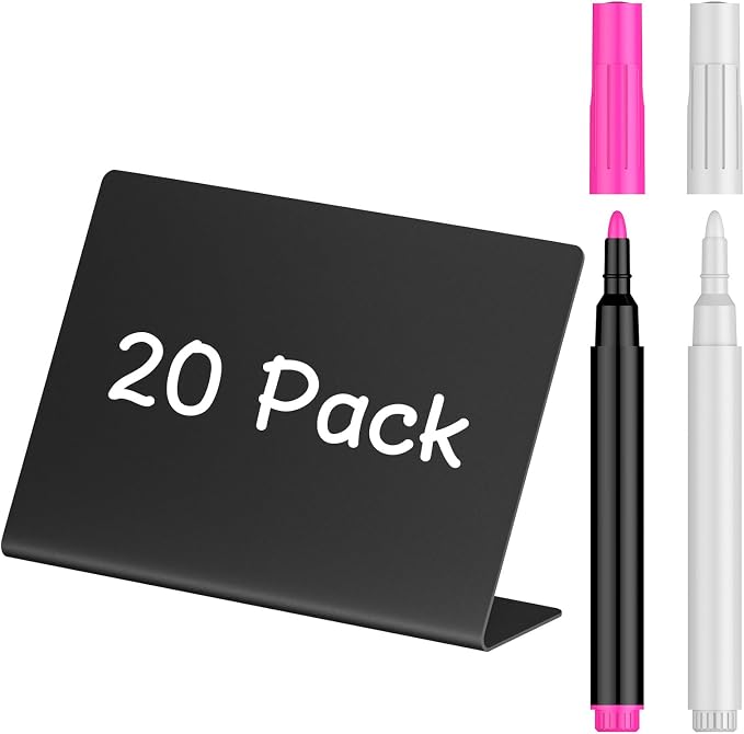 Uniclife 20 Pack Mini Chalkboard Signs by UnicLife