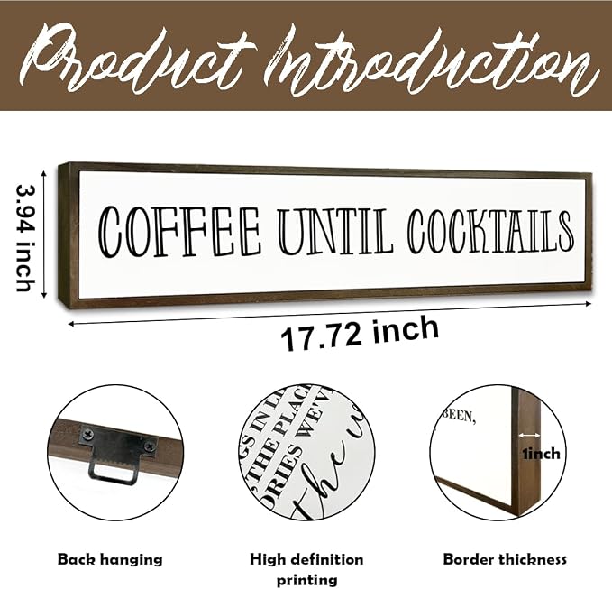 Coffees Wood Sign, Coffees Wood Decoration, Farmhouse Home Kitchen Decor - Image 2