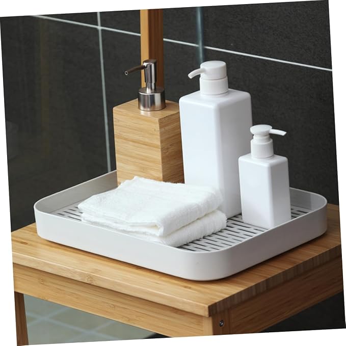 IMIKEYA Double Layer Drain Storage Tray Dish Tray Drip Small Dish Rack Drainer - Image 3