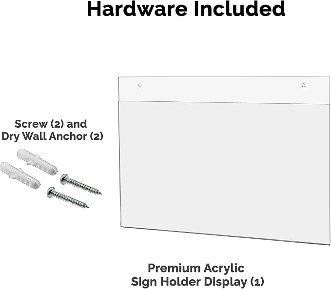 Marketing Holders 25 Pack Wall 14" x 8.5" Sign Holder - Image 4