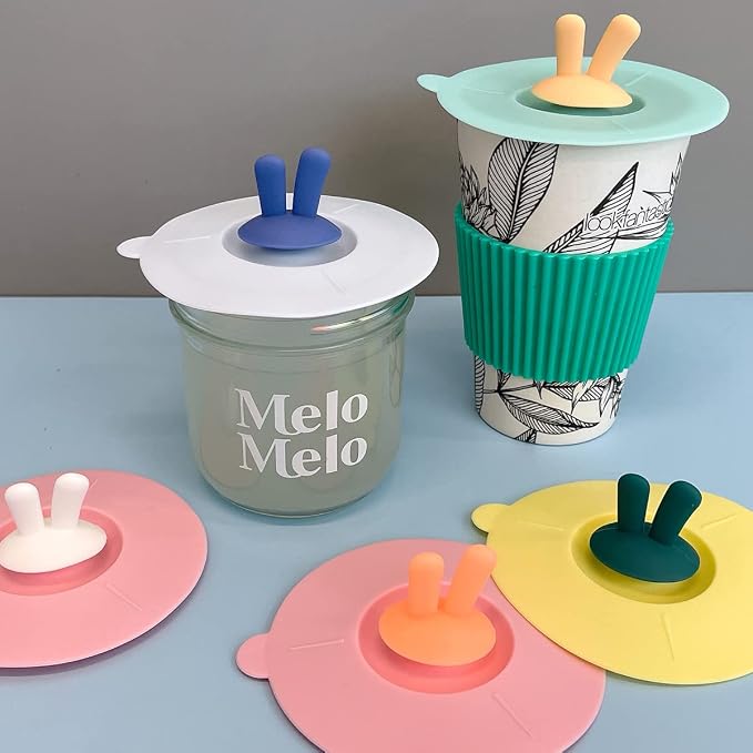 allydrew Silicone Cup Lids, Anti-Dust Leak-Proof Coffee Mug Covers - Image 2