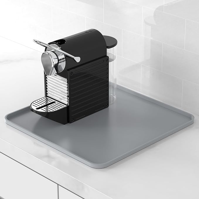 Garolue Silicone Coffee Mat, Non Slip Dish Drying Mat by Garolue
