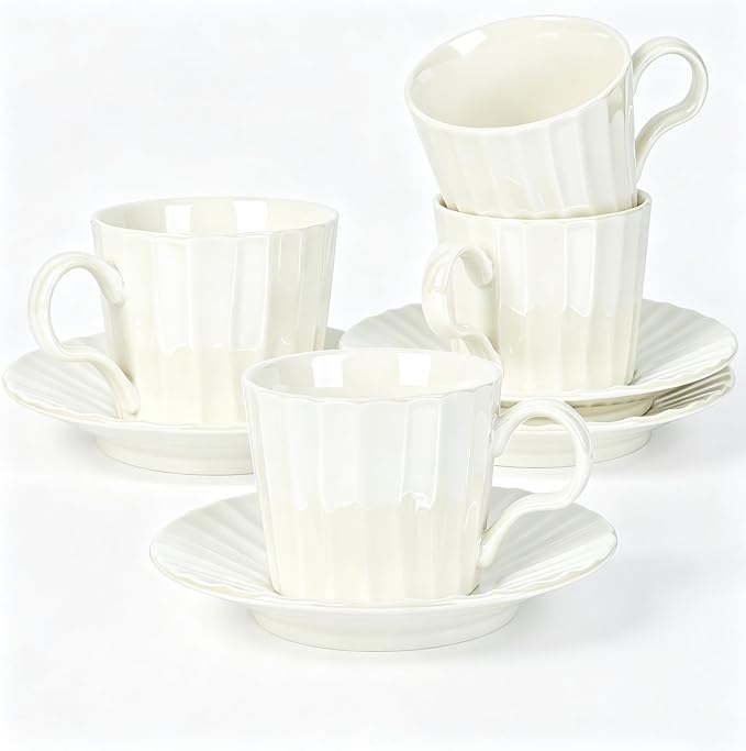 Ceramic Coffee Cup, 8 oz Cappuccino Cups by Hebaogugu