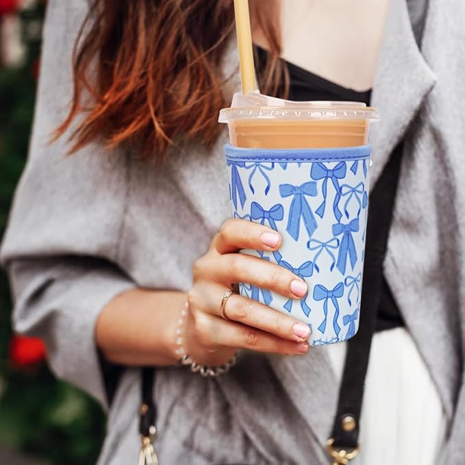 Reusable Insulated Neoprene Iced Coffee Cup Sleeve, Durable Drink Sleeve - Image 2
