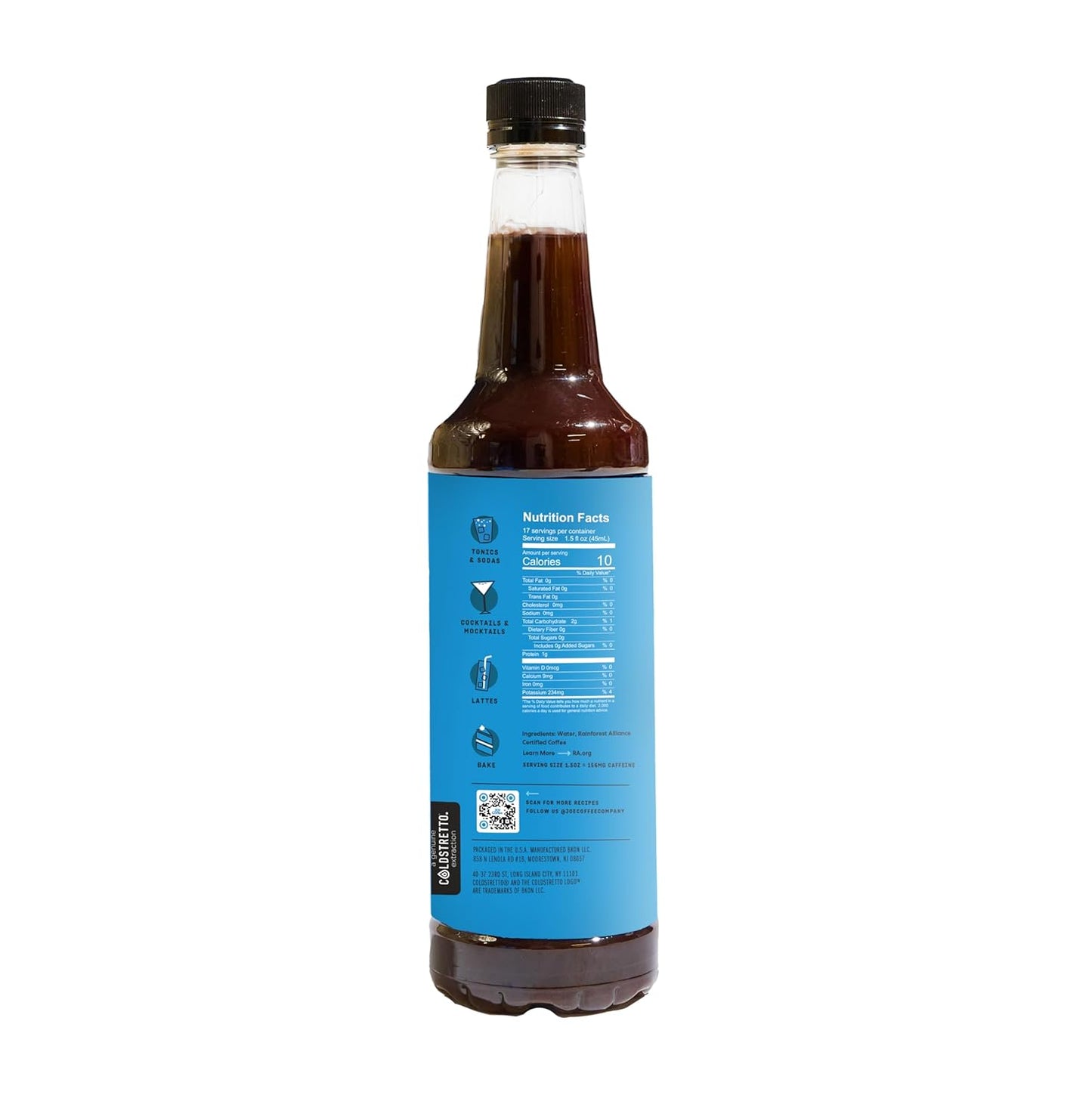Joe Coffee Company - Ready to Use Waverly Espresso Specialty Coffee Concentrate, 25 fl oz Bottle (Pack of 6) | NYC Roaster, Kosher, Climate-Friendly