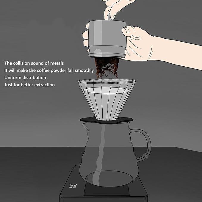 HEEPDD Coffee Dosing Ring, 58mm Aluminum Alloy Espresso Powder Receiver - Image 4