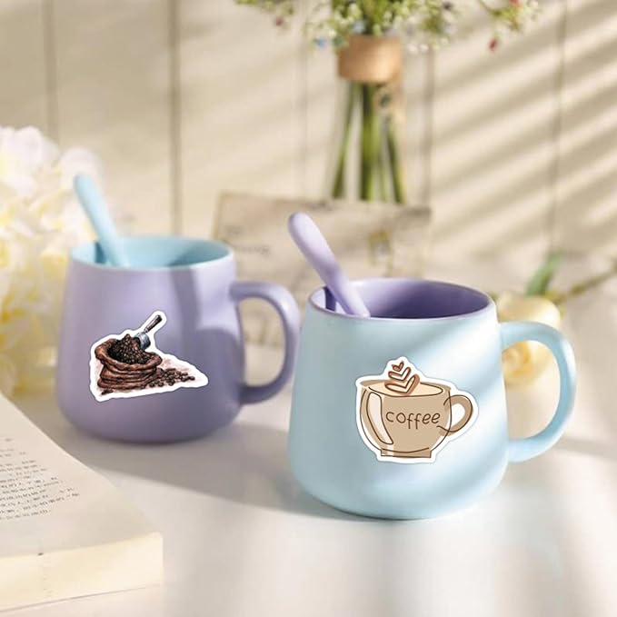 Coffee Stickers 105PCS, Vinyl Waterproof Coffee Cup Decals - Image 6