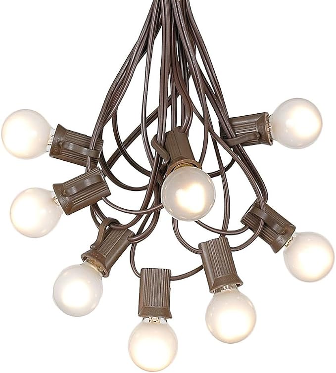 G30 Patio String Lights with 125 Globe Bulbs by NoveltyLights-LightExperts