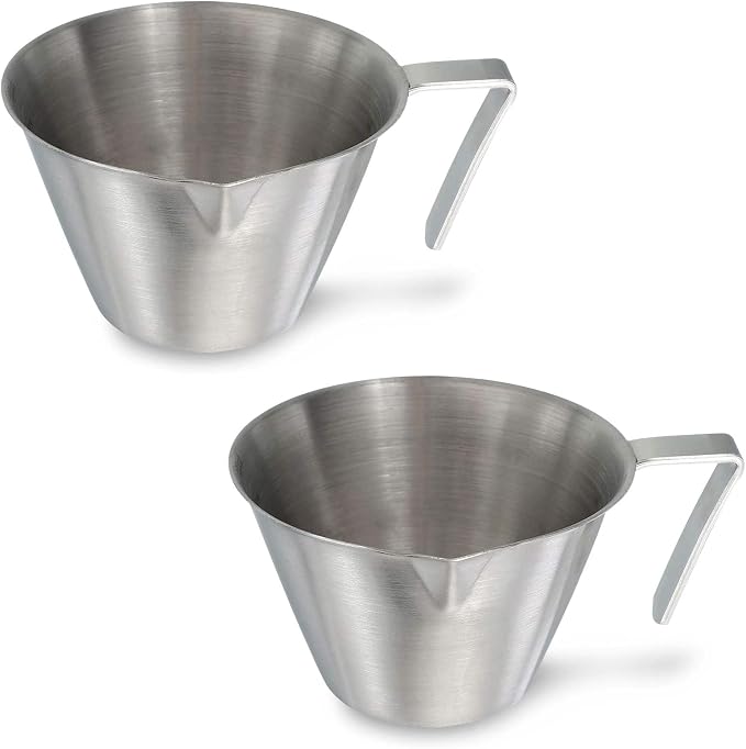 2 Packs 3.38 OZ/100 ML Stainless Steel Espresso Measuring Cup, Metal Espresso by Bagentry