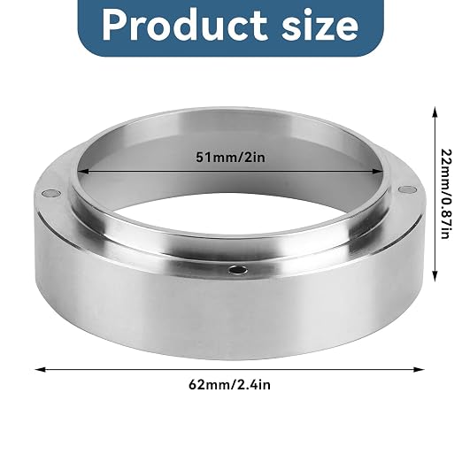 51mm Dosing Funnel, Zinc Alloy Coffee Dosing Funnel Ring, Magnetic Espresso - Image 3