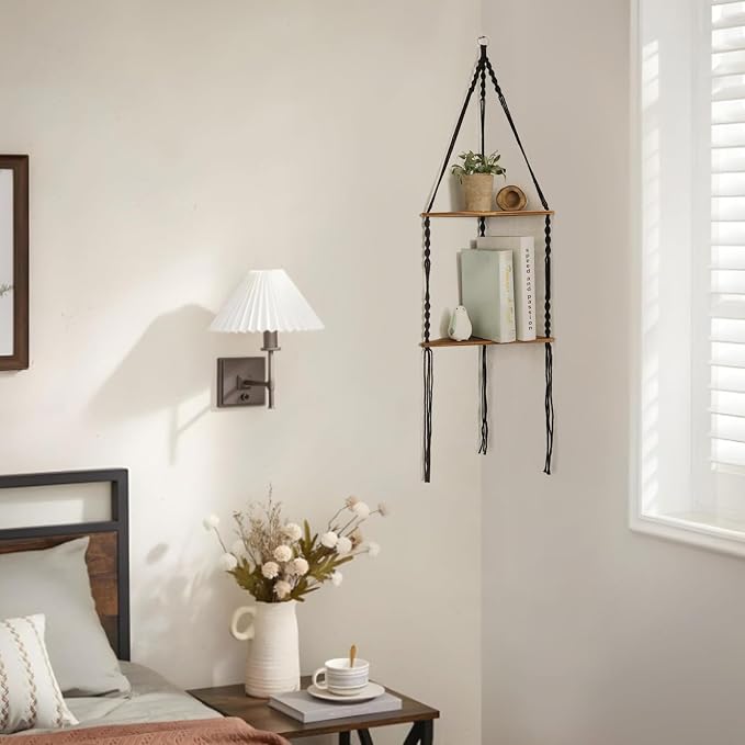 Artilady Macrame Corner Shelf Wall Hanging - Image 3