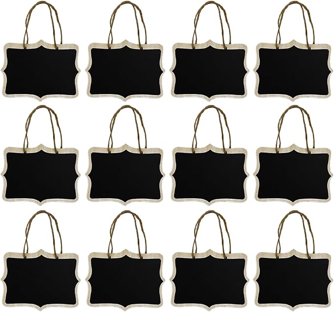 12 Pcs Mini Chalkboard Signs by Miraclekoo