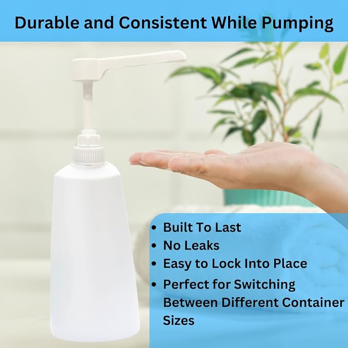 Dual Fitting Pump Dispenser for Gallon Jugs and Smaller Bottles Leak Proof for - Image 5