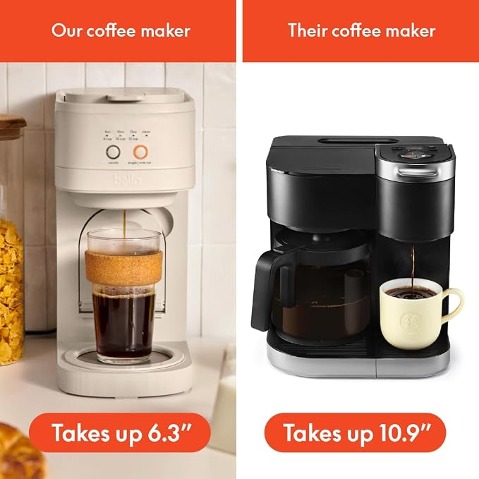 BELLA VersaBrew 2-in1 Coffee Maker, K-Cup compatible, Brew 3 Sizes Carafes & - Image 5